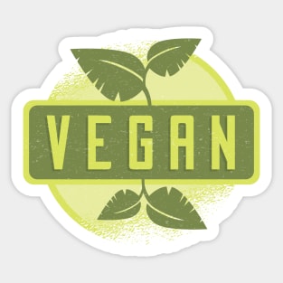 Vegan Logo Vintage Style Sticker